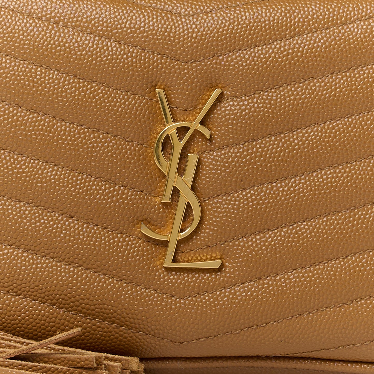 Grain De Poudre Matelasse Monogram Mini Lou Camera Bag Dark Natural