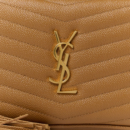 Saint Laurent Grain De Poudre Matelasse Monogram Mini Lou Camera Bag Dark Natural 8 of 11