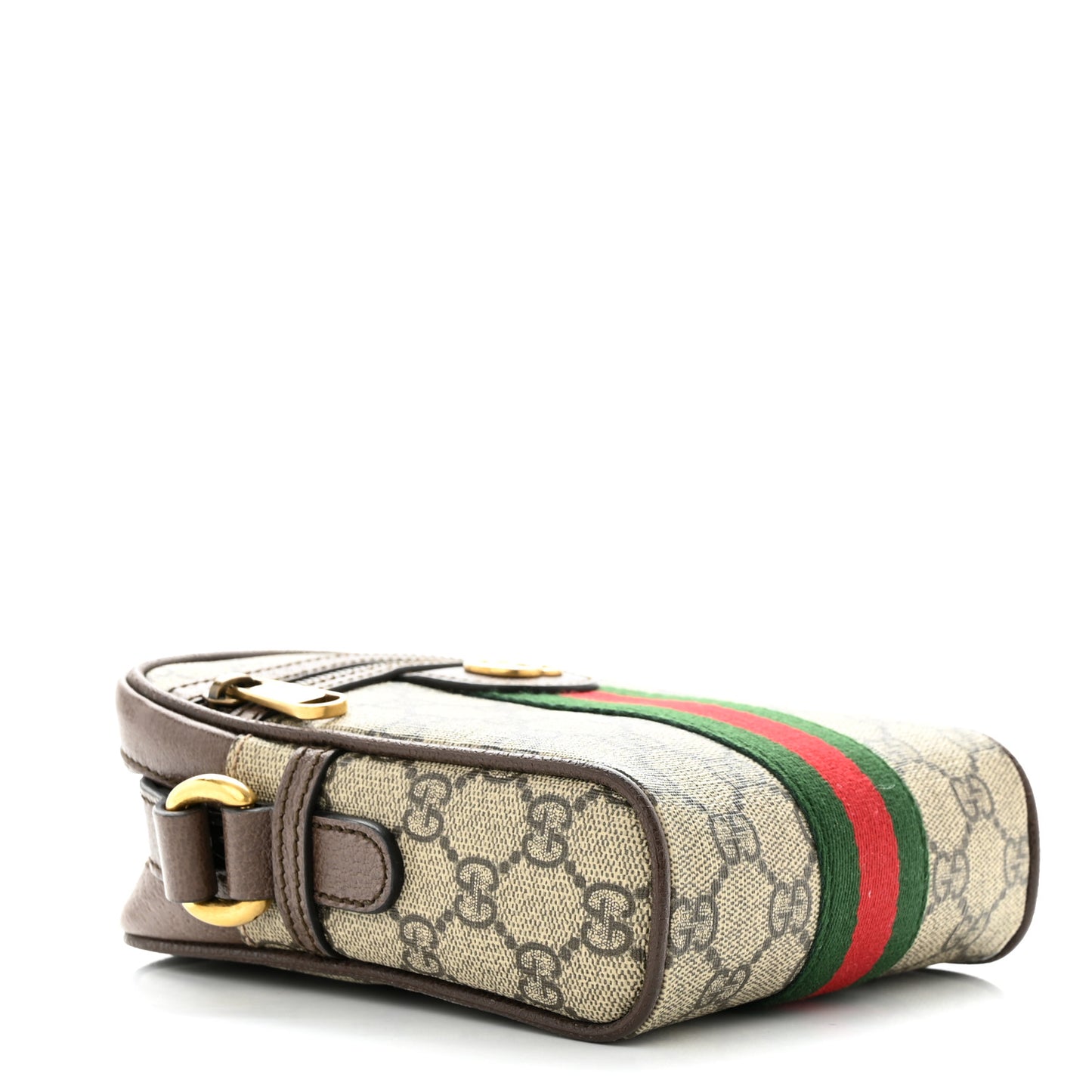 GG Supreme Monogram Web Mini Ophidia Messenger Brown