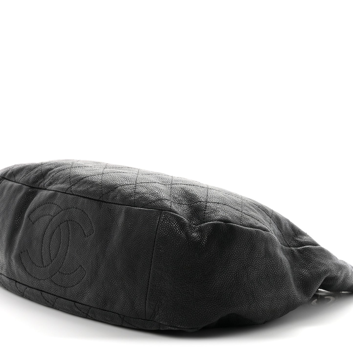 Caviar Quilted Simply CC Hobo Black