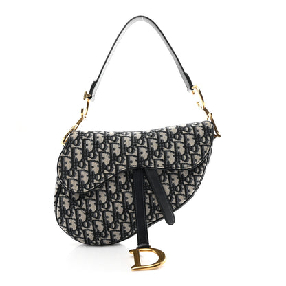 Christian Dior Oblique Saddle Bag Blue 1 of 10