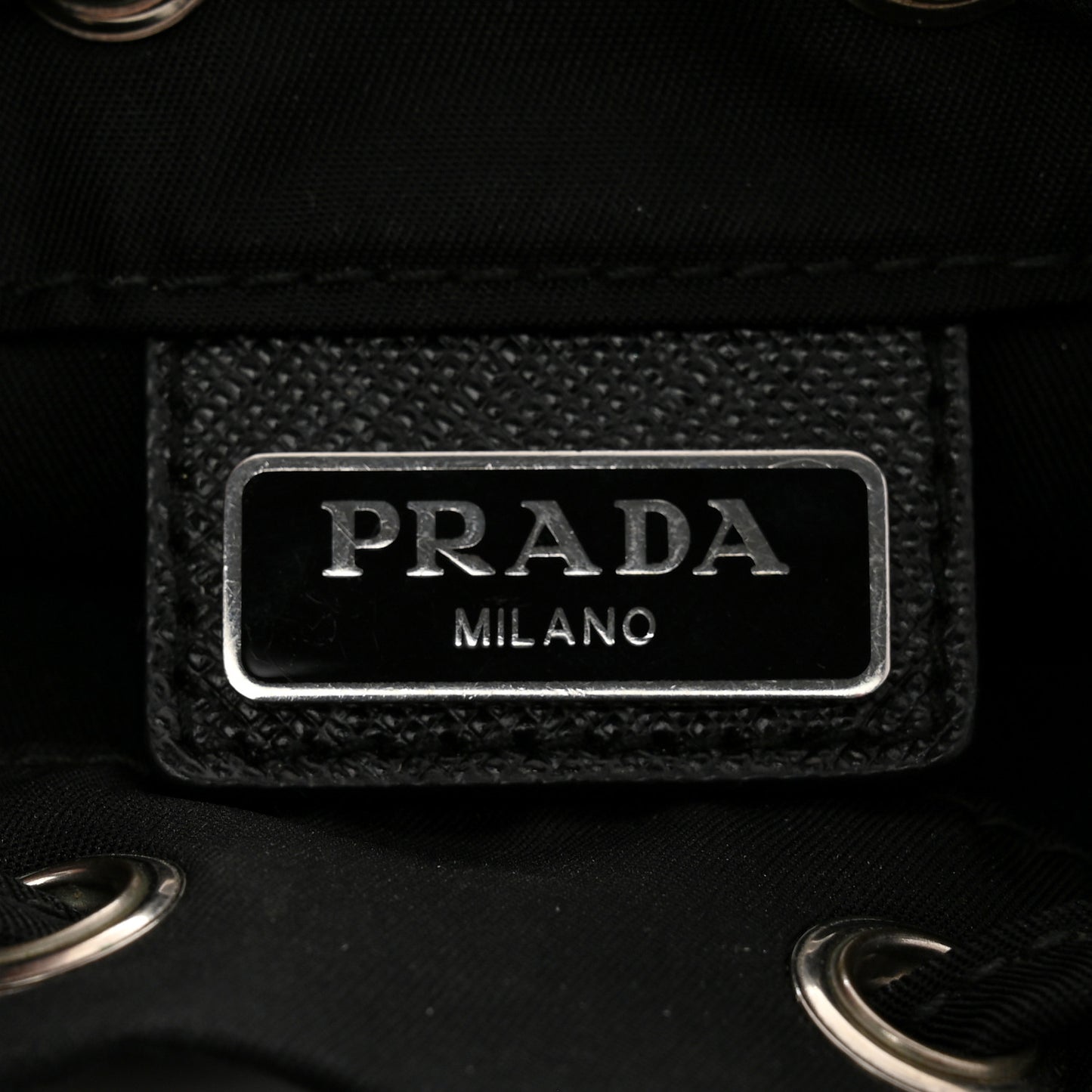 Nylon Vela Drawstring Pouch Black