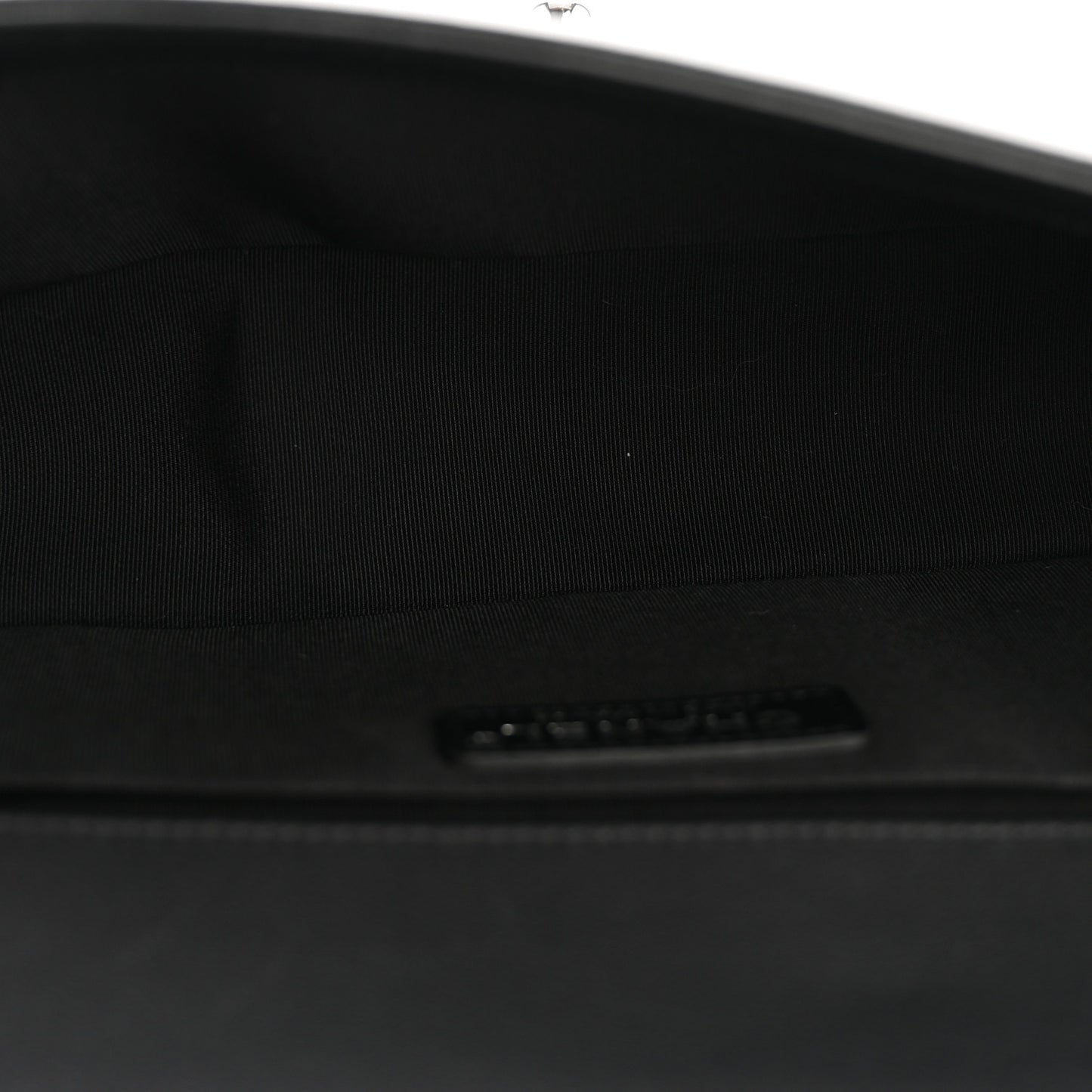 Lambskin Chevron Quilted Medium Boy Flap Black