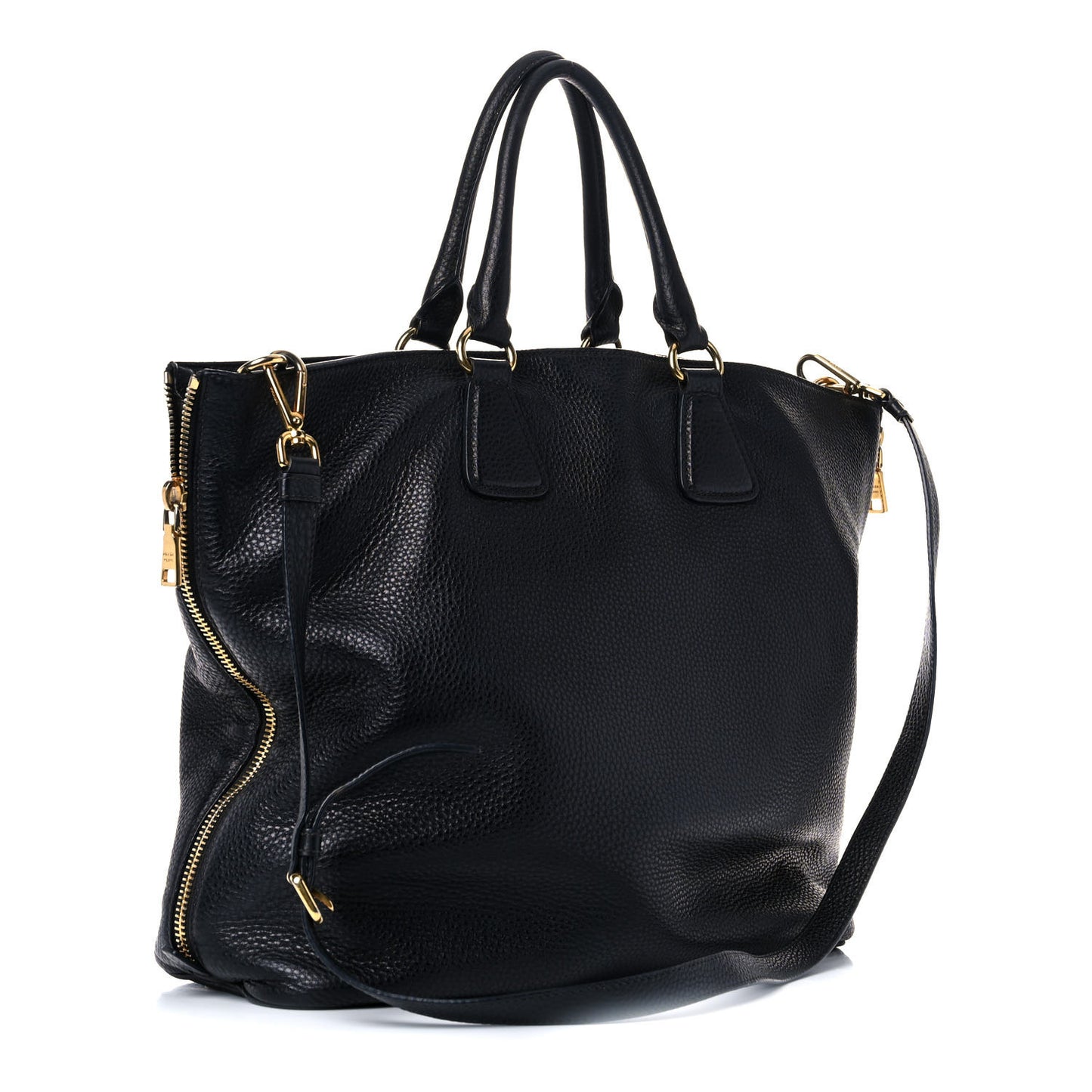 Vitello Daino Tote Black