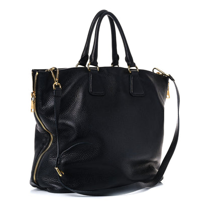 Prada Vitello Daino Tote Black 2 of 11