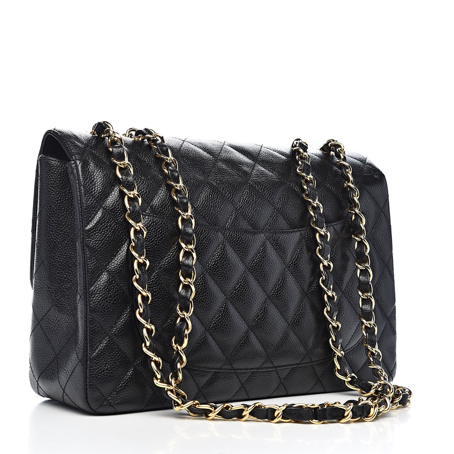 Chanel Caviar Quilted Jumbo Single Flap Black 3 of 18