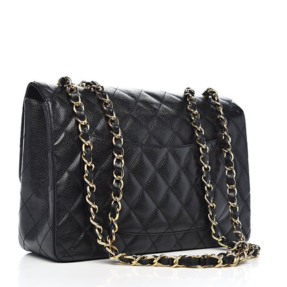 Chanel Caviar Quilted Jumbo Single Flap Black 3 of 18