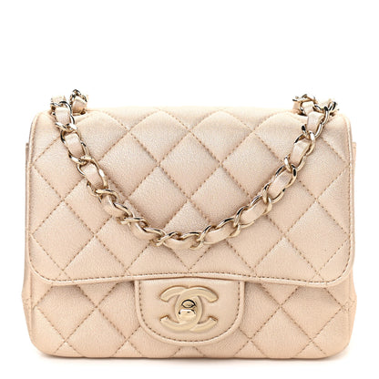 Chanel Metallic Lambskin Quilted Mini Square Flap Gold 1 of 9