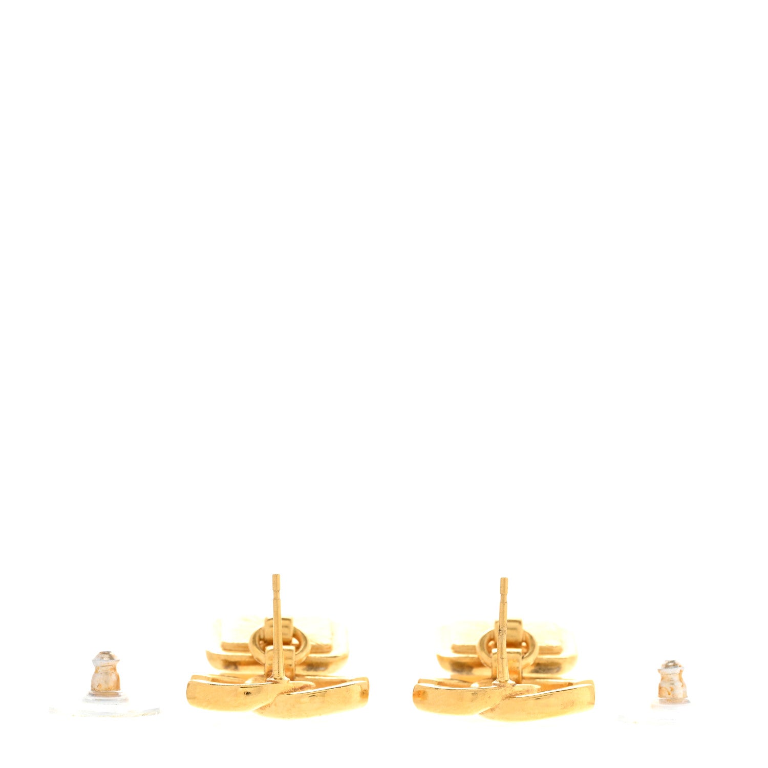 Chanel Large Crystal CC Drop Earrings Gold 3 of 4