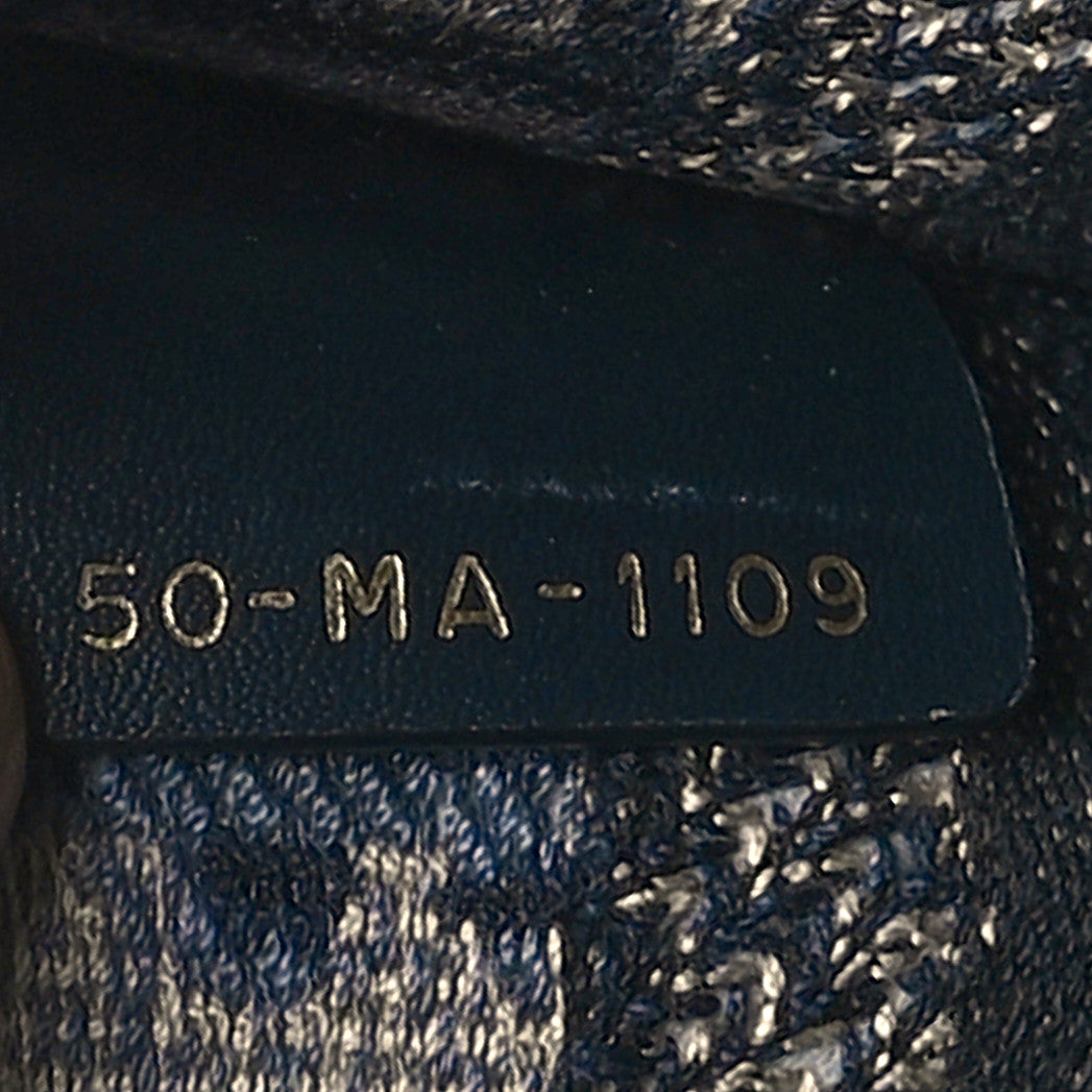 Christian Dior Oblique Mini Book Tote Blue Multicolor 7 of 10