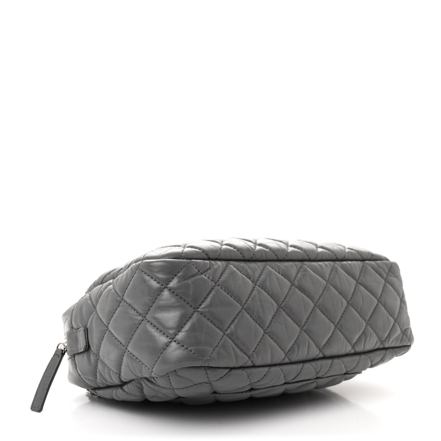 Aged Calfskin Quilted Medium Reissue Camera Case Grey