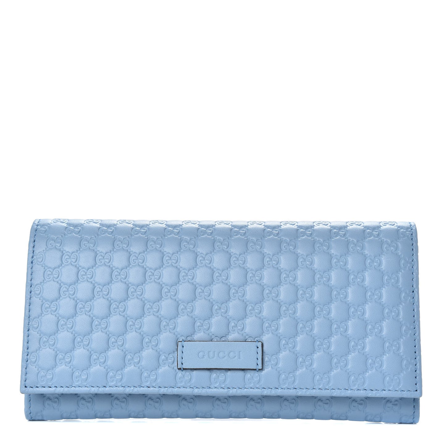 Soft Microguccissima Continental Wallet Mineral Blue