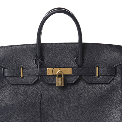 Hermes Taurillon Clemence HAC Birkin 32 Bleu Indigo 13 of 13