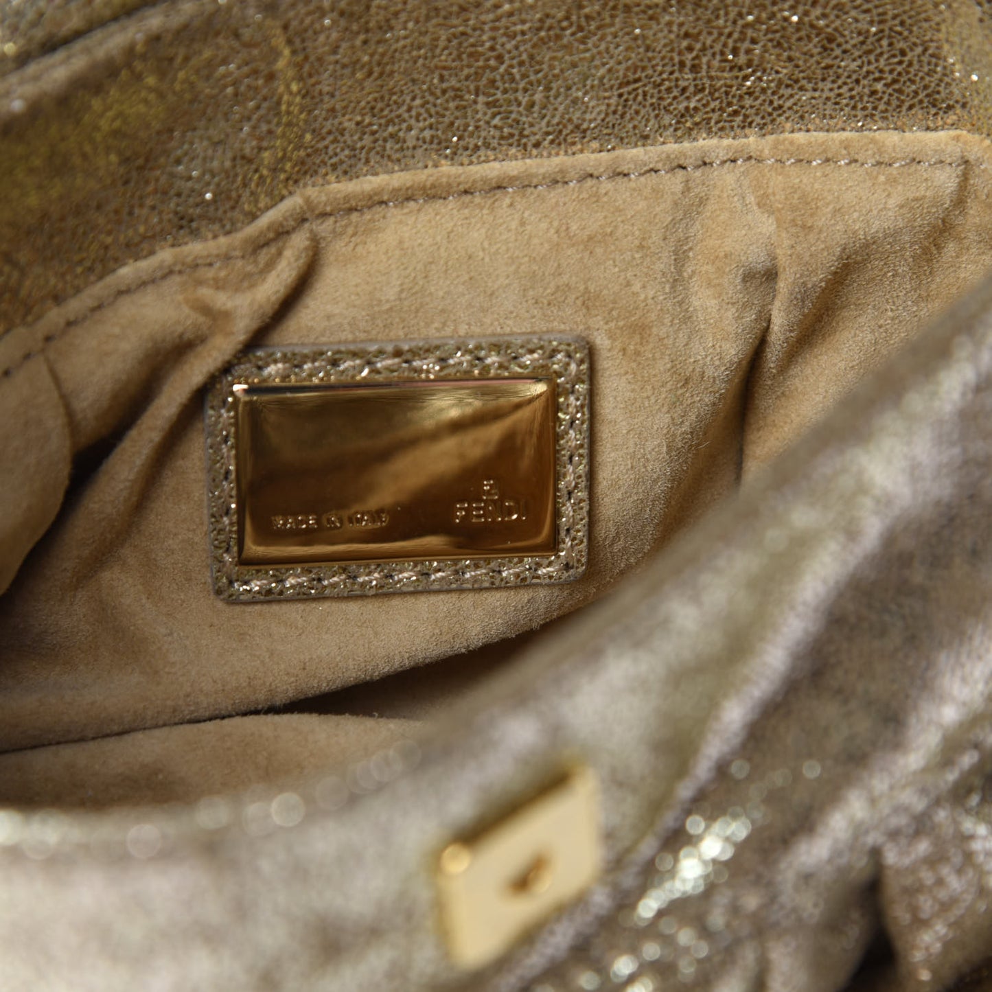 Metallic Nappa Mini Chef Shoulder Bag Gold
