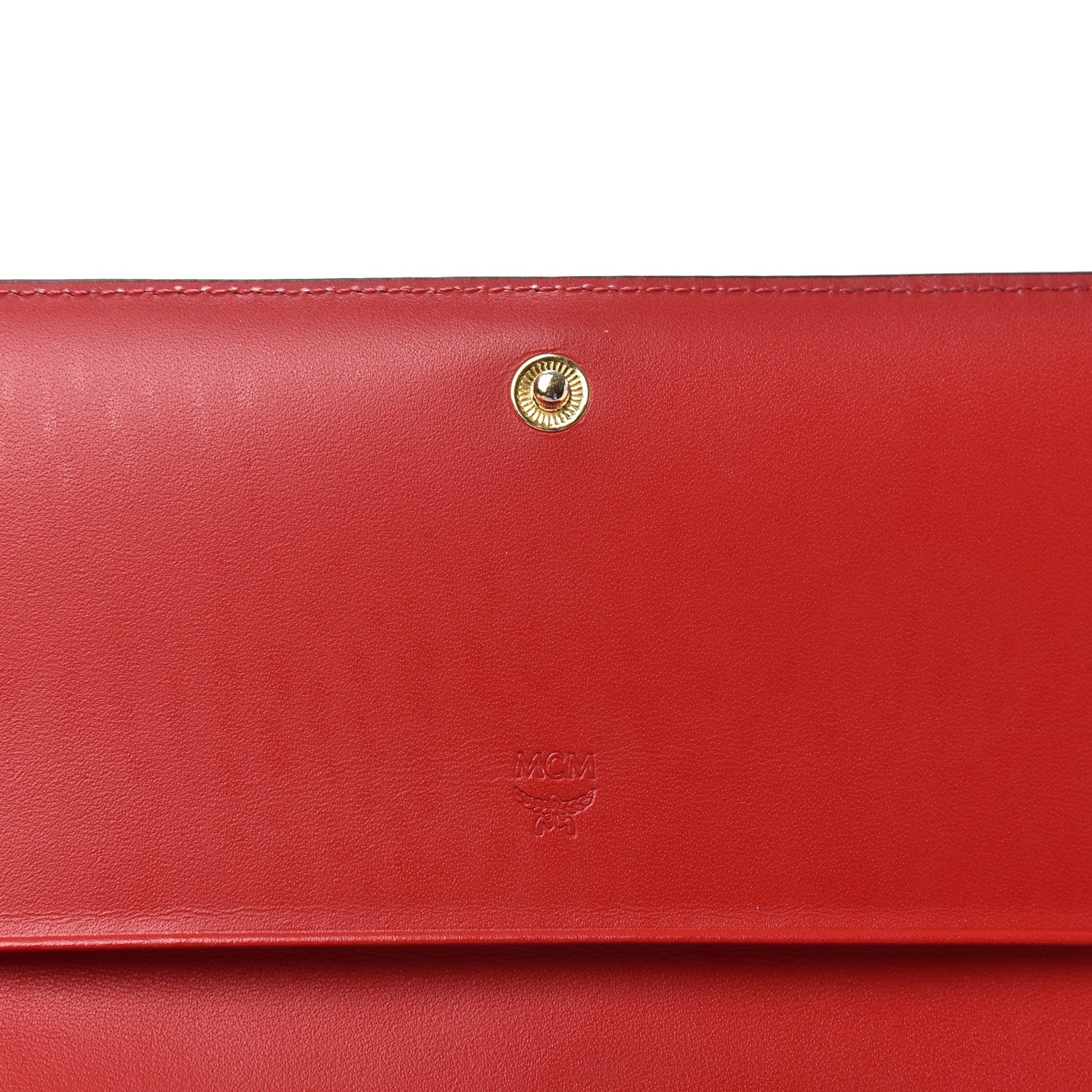 MCM Visetos Continental Flap Wallet Cognac Red 6 of 6