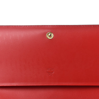 MCM Visetos Continental Flap Wallet Cognac Red 6 of 6