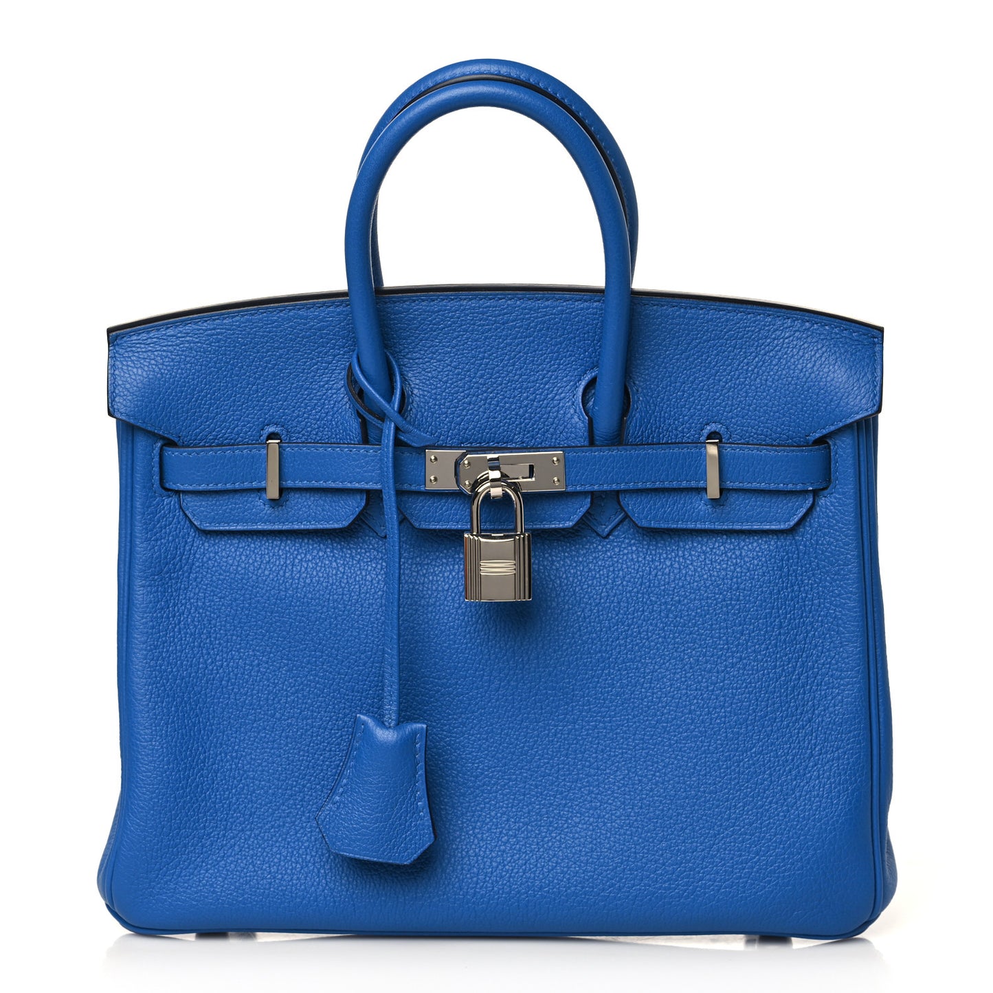 Taurillon Novillo Verso Birkin 25 Bleu Zellige Capucine