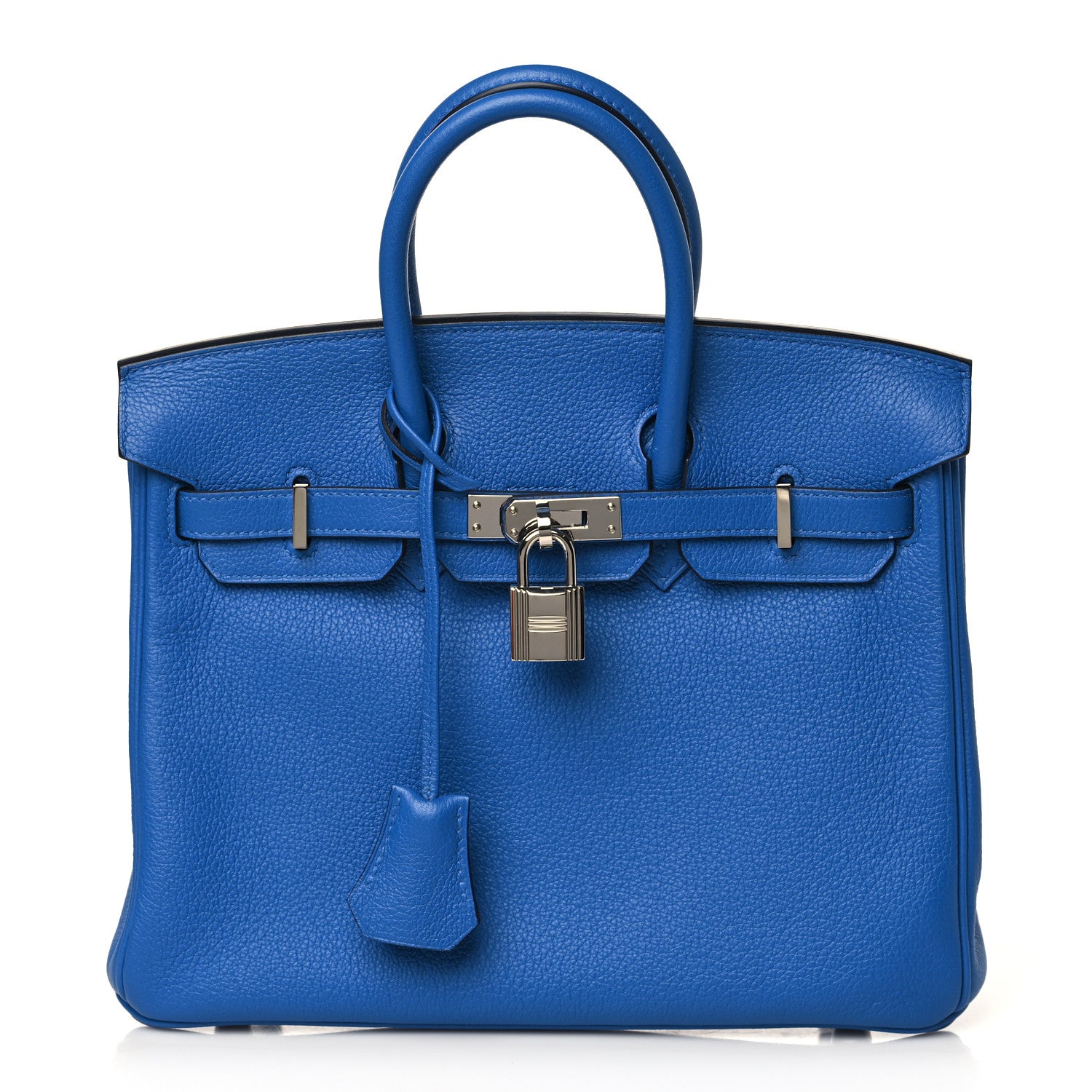Hermes Taurillon Novillo Verso Birkin 25 Bleu Zellige Capucine 1 of 10