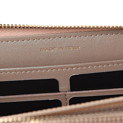 Chanel Iridescent Caviar Quilted Long Zip Around Wallet Beige 6 of 8