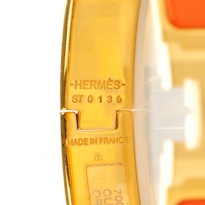 Hermes Enamel Narrow Clic Clac H Bracelet PM Orange 3 of 4
