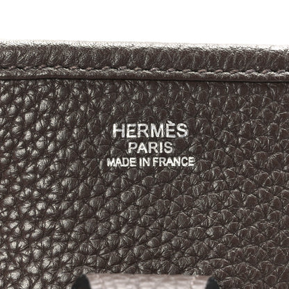 Hermes Taurillon Clemence Evelyne III PM Chocolate 7 of 10