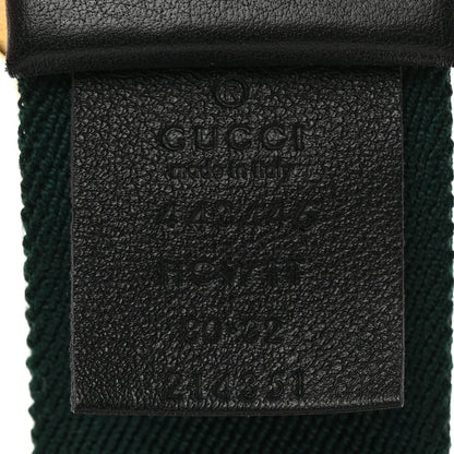 Gucci Canvas Web Wolf Belt 80 32 Green Red 3 of 4