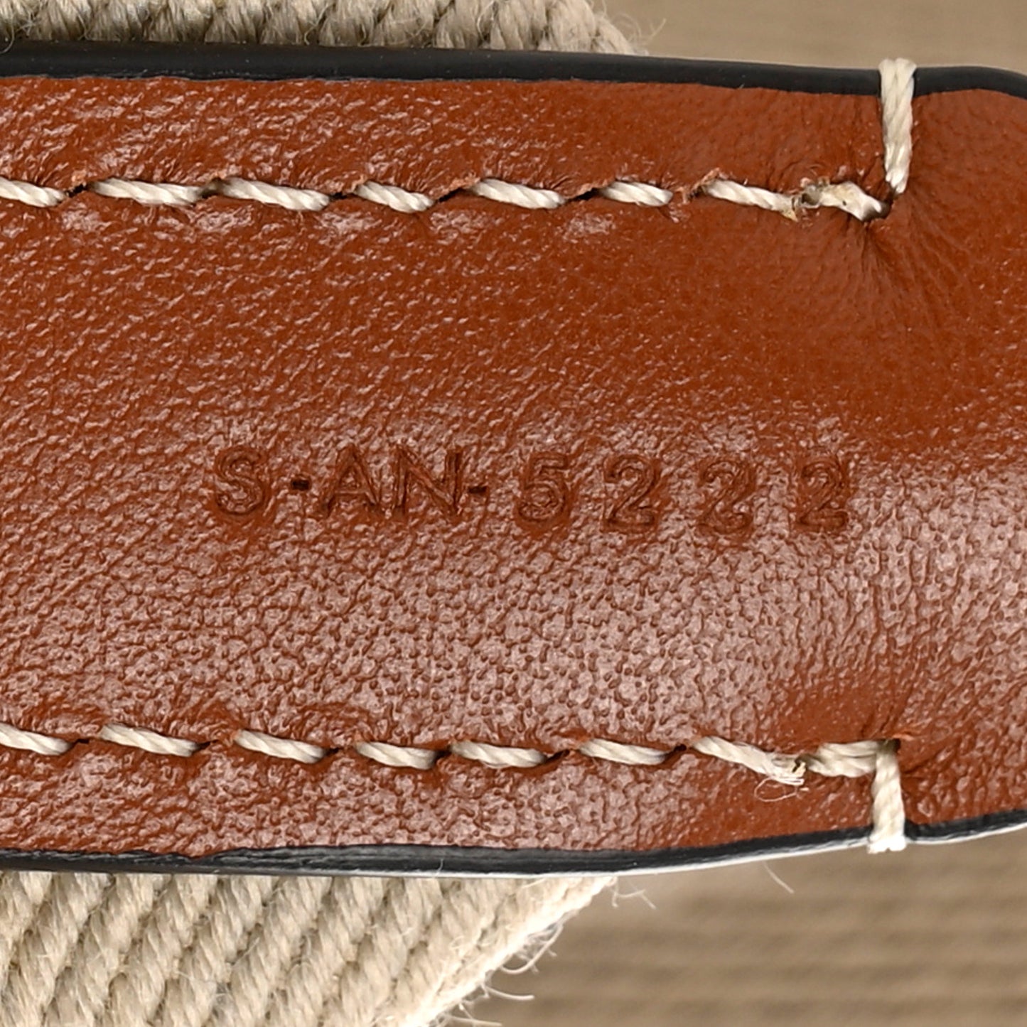 Jacquard Wool Logo Long Strap Beige White