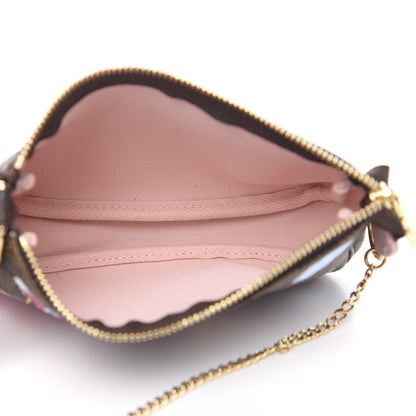Louis Vuitton Damier Ebene 2020 Christmas Animation Big Wheel Mini Pochette Accessories Rose Ballerine 4 of 7