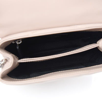 Saint Laurent Calfskin Y Quilted Monogram Toy Loulou Chain Satchel Nude Powder 4 of 9