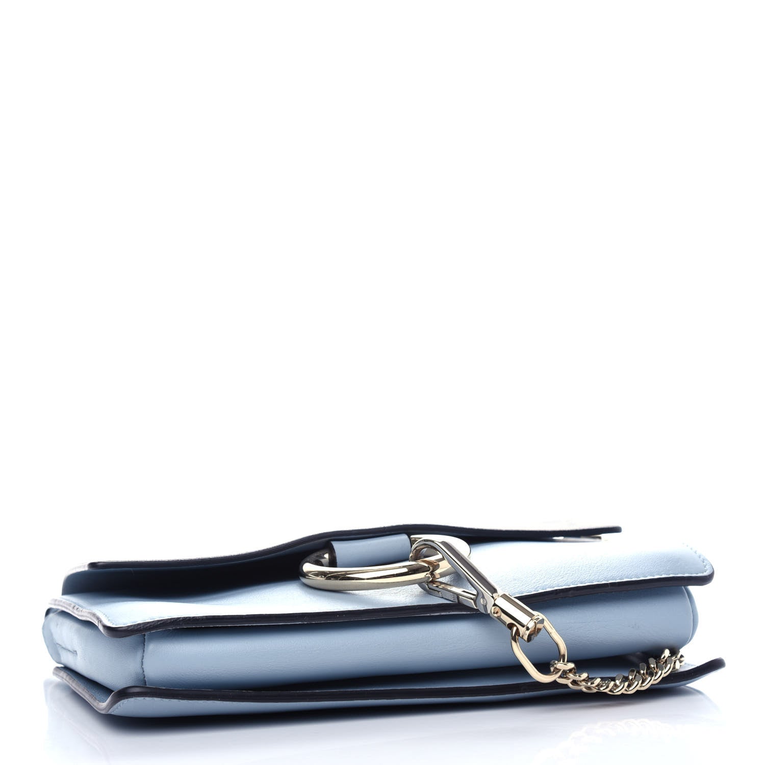Chloe Suede Calfskin Small Faye Shoulder Bag Cloudy Blue 4 of 10