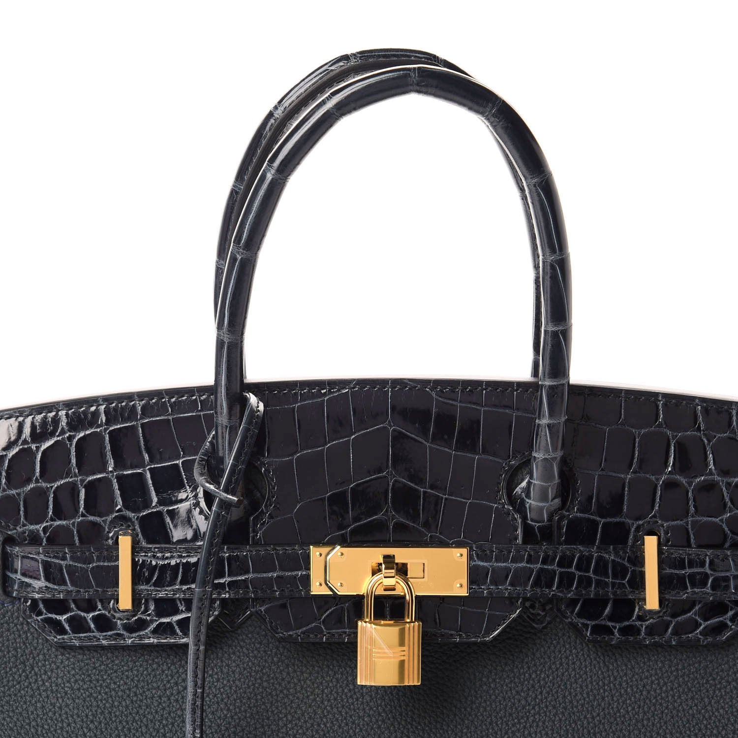 Hermes Togo Shiny Niloticus Crocodile Birkin Touch 30 Vert Rousseau 34 of 36