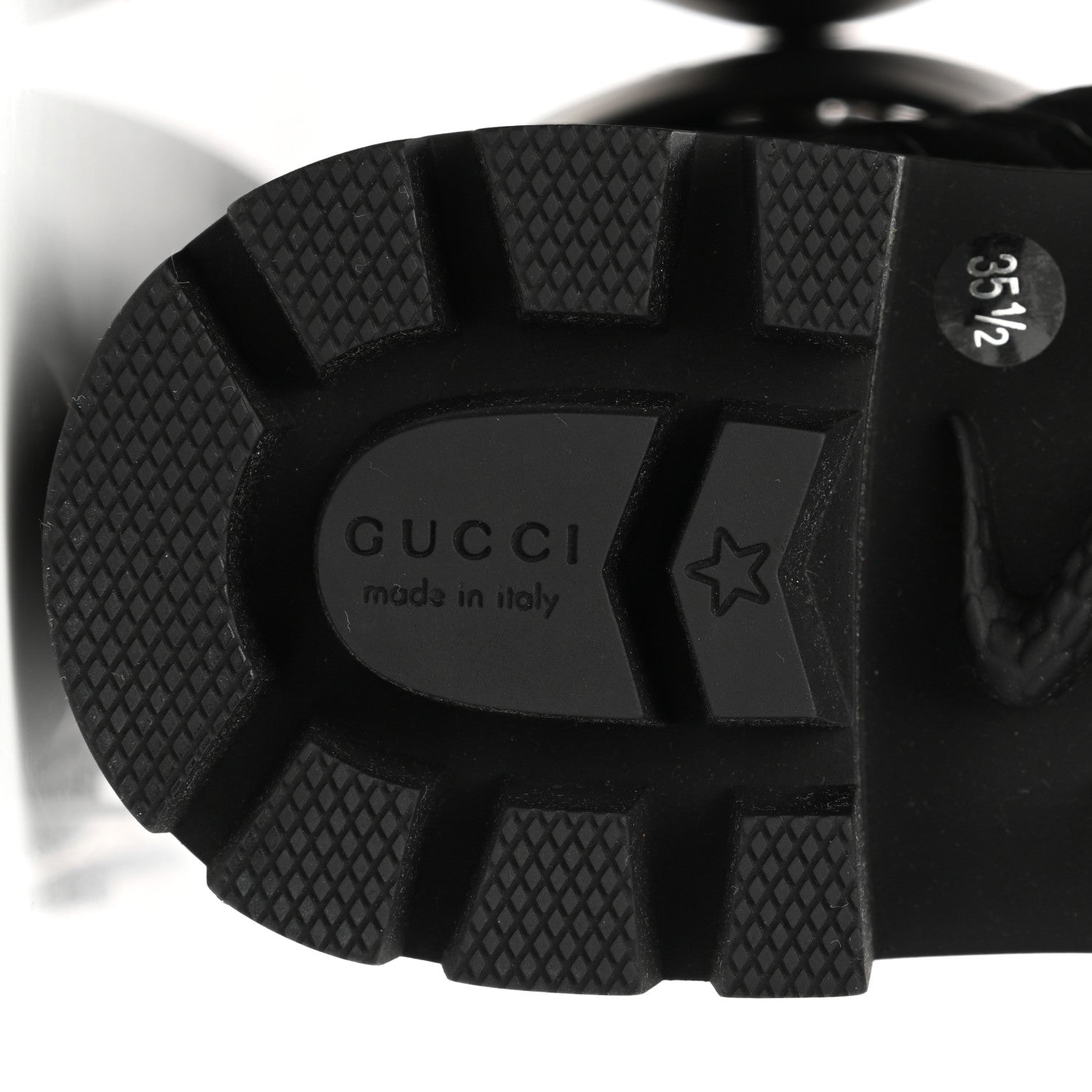 Gucci Nappa Frances GG Matelasse Platform Combat Boots 35.5 Black 6 of 9