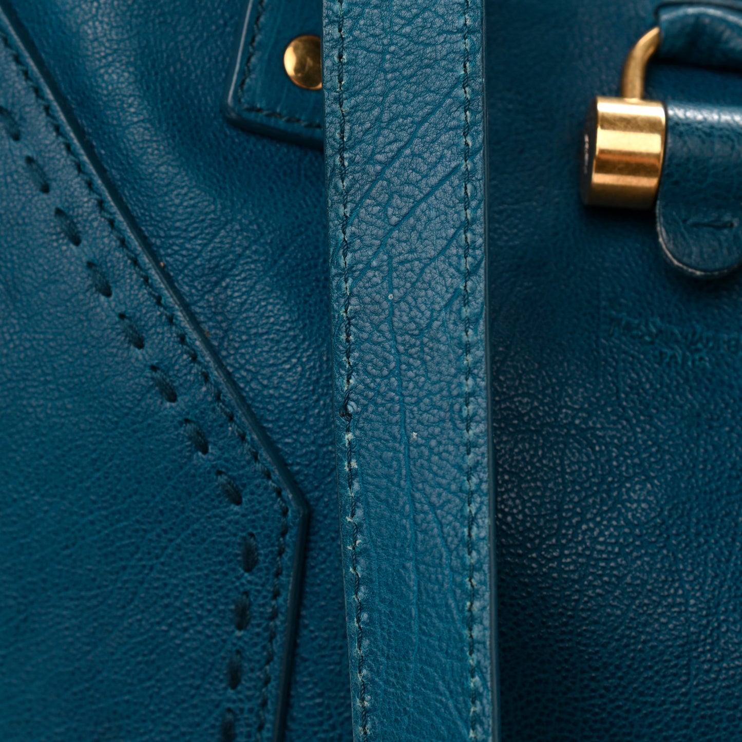 Calfskin Large Muse Turquoise