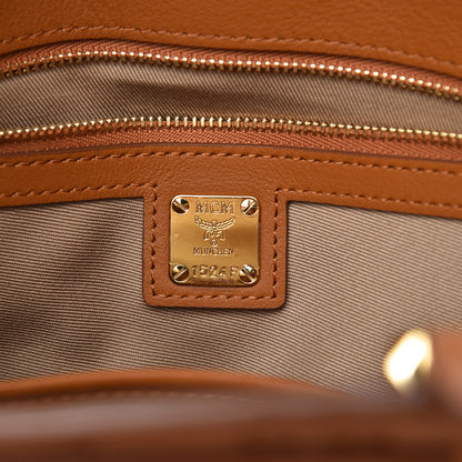 MCM Calfskin Ottomar Monogram Medium Essential Tote Cognac 6 of 9