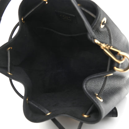 Louis Vuitton Calfskin Lockme Bucket MM Black 5 of 12