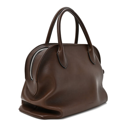 The Row Polished Saddle Calfskin Agnes Bag Deep Brown 3 of 9