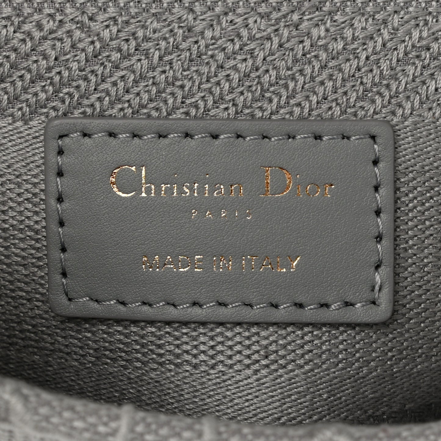 Canvas Embroidered Cannage Medium Lady D-Lite Gray
