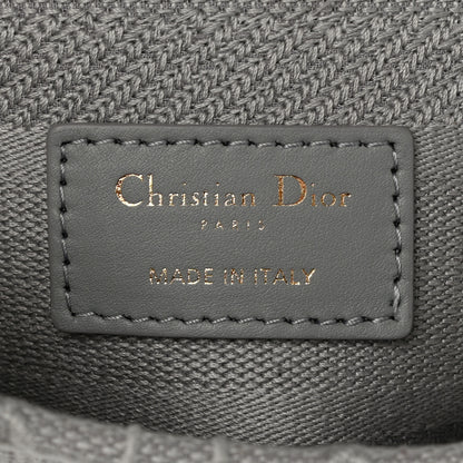 Christian Dior Canvas Embroidered Cannage Medium Lady D-Lite Gray 6 of 11