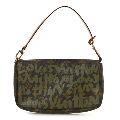Louis Vuitton Monogram Graffiti Pochette Accessories Kaki 1 of 11