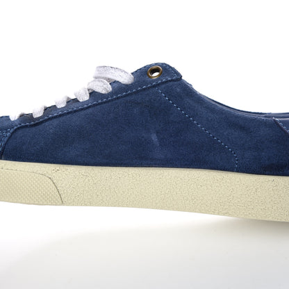 Saint Laurent Suede Womens Court Classic Sneakers 37.5 Denim 15 of 21