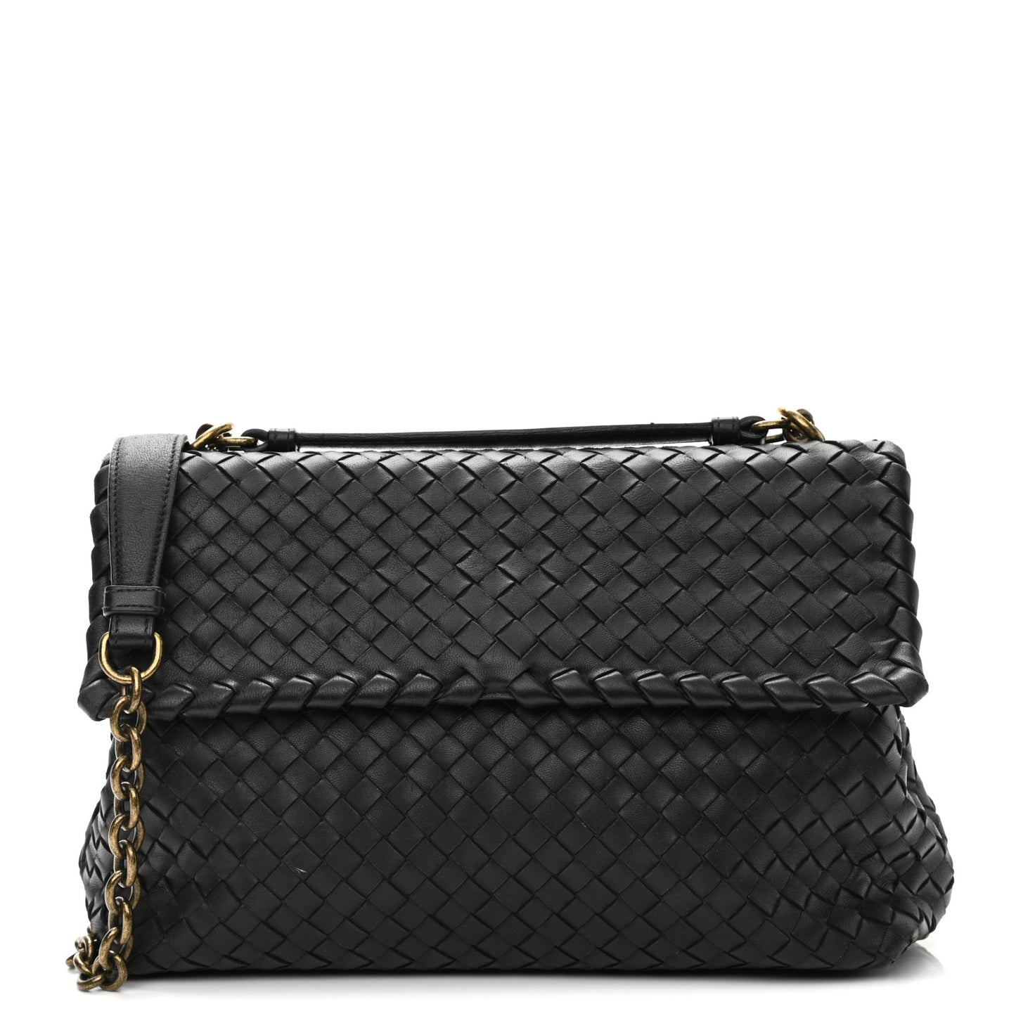 Nappa Intrecciato Large Olimpia Bag Black