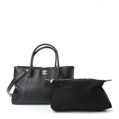 Chanel Calfskin Cerf Executive Shopper Tote Black 10 of 10