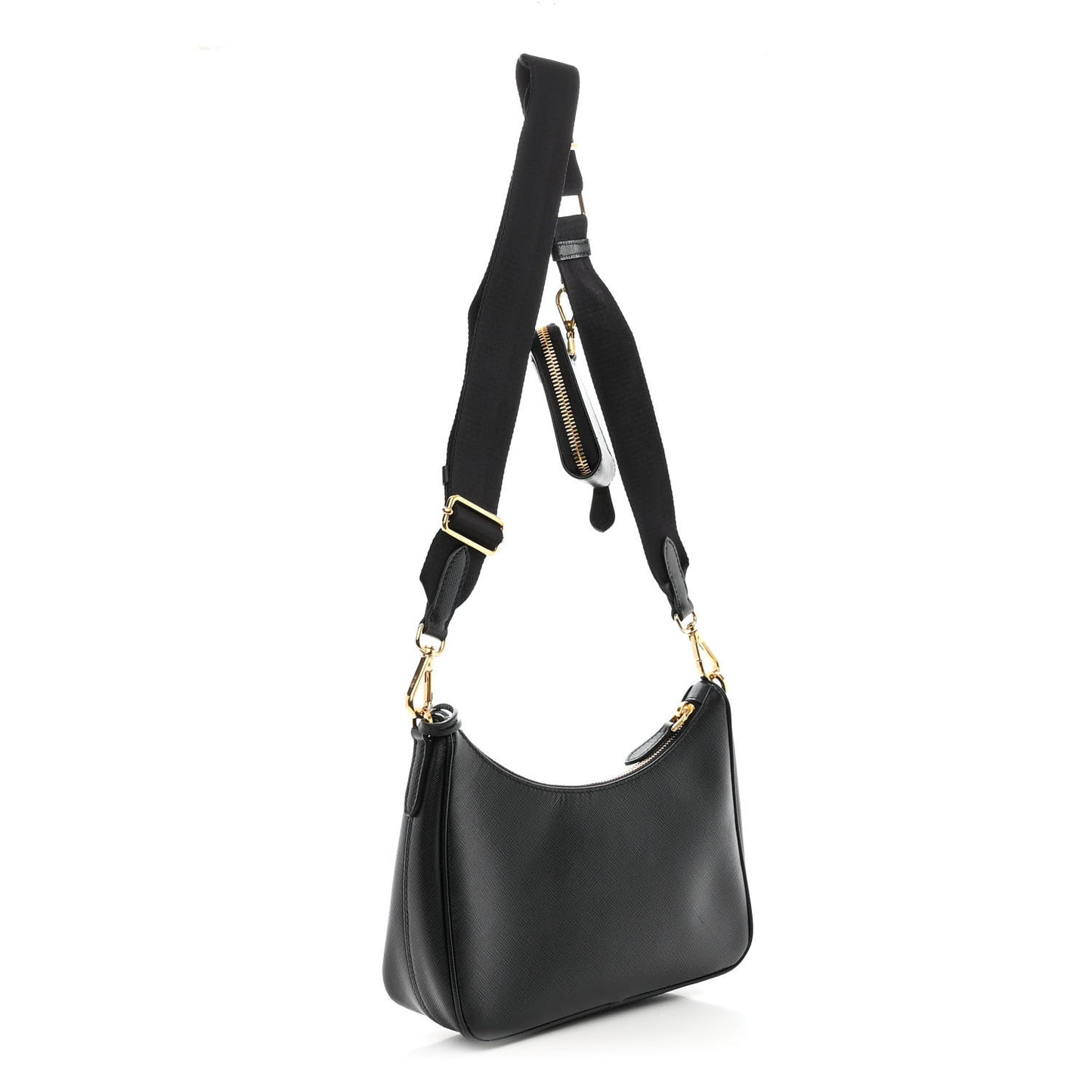 Saffiano Lux Re-Edition 2005 Shoulder Bag Black