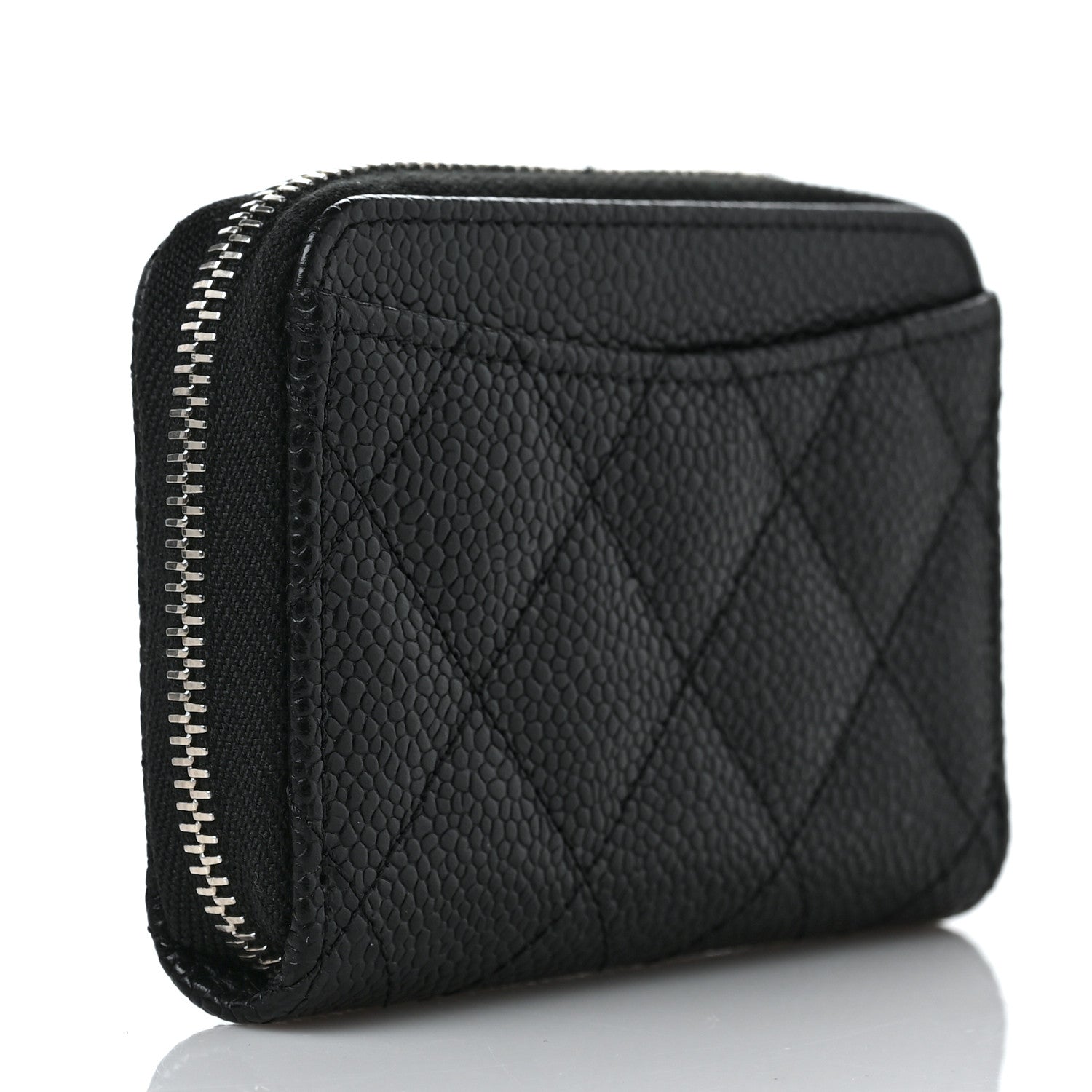 Chanel Caviar Quilted Classic Zipped Coin Purse Black 3 of 10