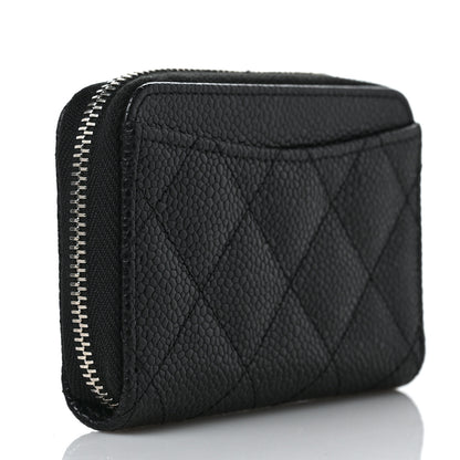 Chanel Caviar Quilted Classic Zipped Coin Purse Black 3 of 10