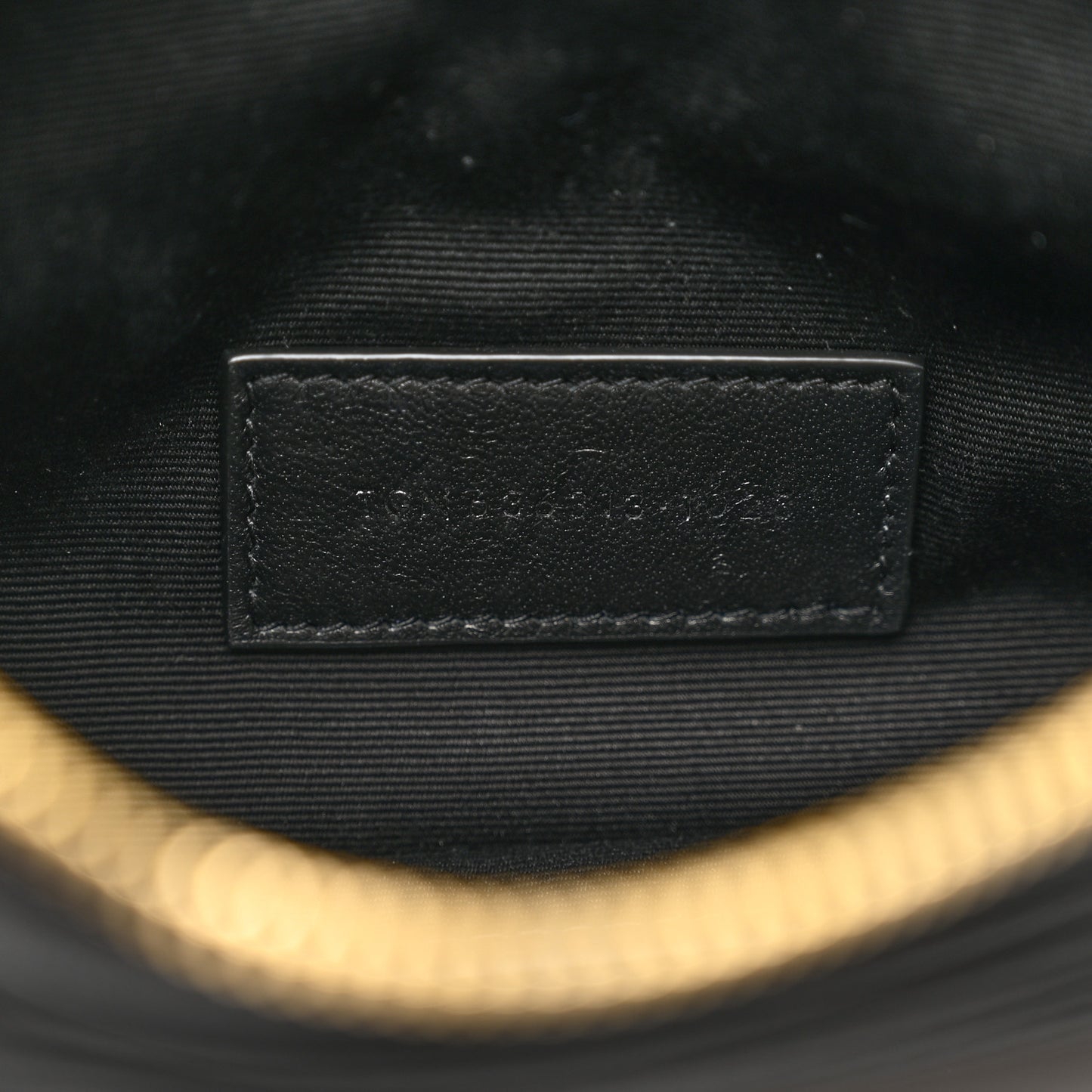 Lambskin Chevron Monogram Large Bill Pouch Black