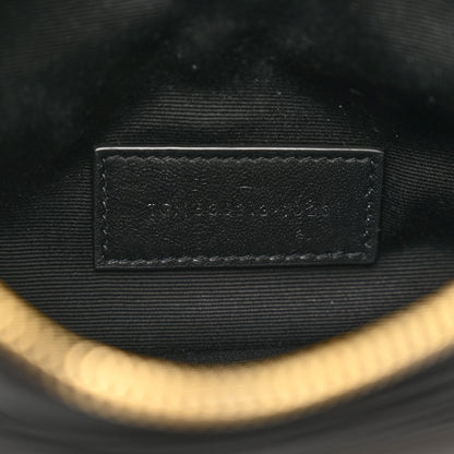 Saint Laurent Lambskin Chevron Monogram Large Bill Pouch Black 6 of 9