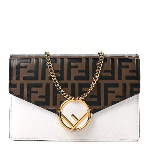 Fendi FFロゴ ウォレット Fendi Vitello Cruise F is Fendi Bi-Color FF 1974 Embossed Medium