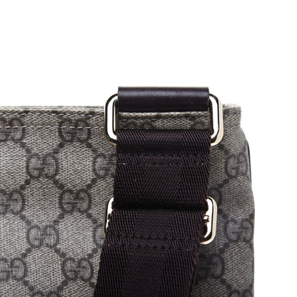 Gucci GG Supreme Monogram Medium Flat Messenger Bag Dark Brown 15 of 16