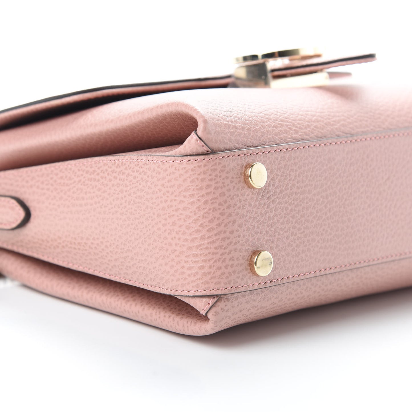 Dollar Calfskin Interlocking G Top Handle Shoulder Bag Soft Pink